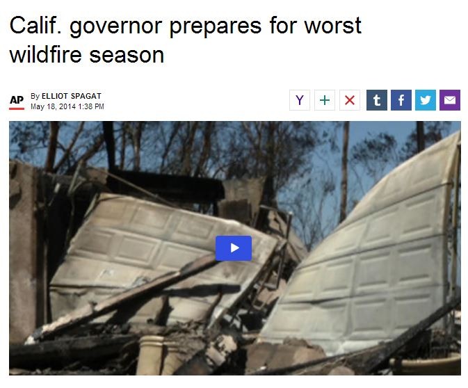 calif governor prepares for worst wildfire season