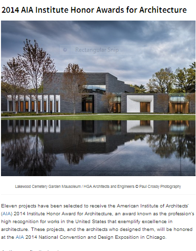 2014 aia institute honor awards for architecture