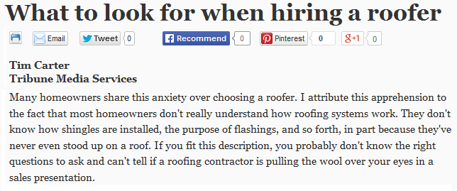 what to look for when hiring a roofer