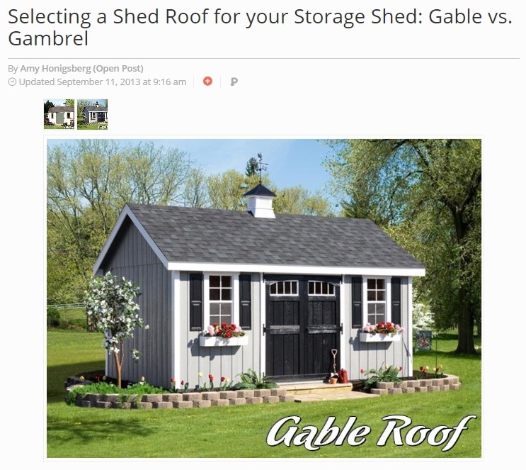 Selecting a Shed Roof